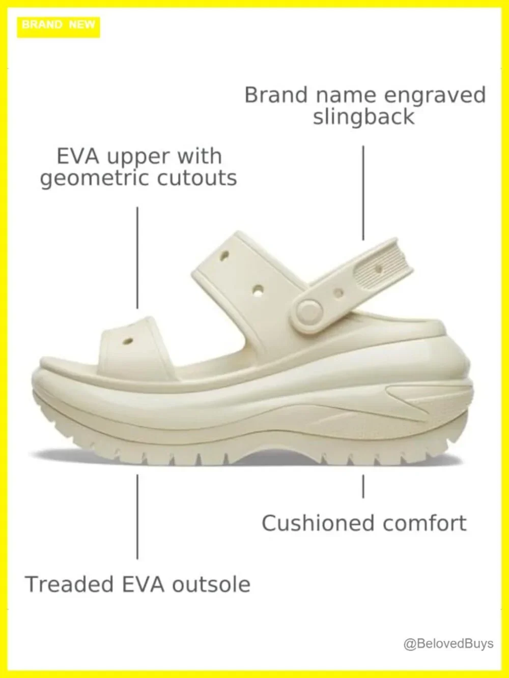 Platform Sandals Wedge Slingback Ethylene Vinyl Acetate Comfort Slip-On Water